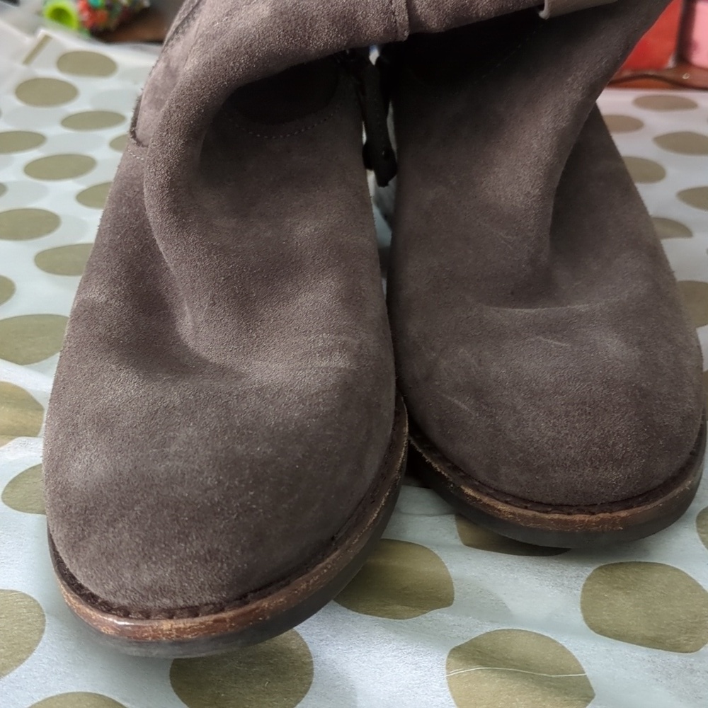 Trask Madison Waterproof Suede Ankle Boho Boots W Zipper Sz 9 - Picture 4 of 7